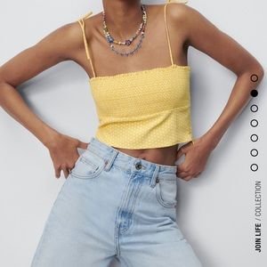 Zara Dot Crop Top / Tank • NWT